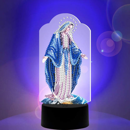 Diamond Painting Night Lamp Lamp Card DIY Decorative Painting Night Lamp Bedroom Lighting Night Lamp DIY Diamond Painting Lamp with LED Lamp Child Night Lamp Bedside Night Lamp Home Decoration Lamp