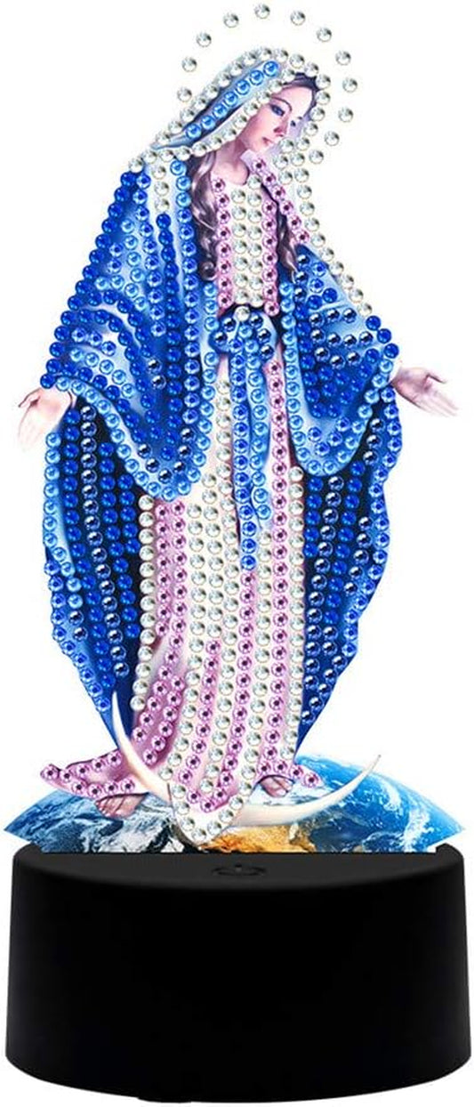 Diamond Painting Night Lamp Lamp Card DIY Decorative Painting Night Lamp Bedroom Lighting Night Lamp DIY Diamond Painting Lamp with LED Lamp Child Night Lamp Bedside Night Lamp Home Decoration Lamp